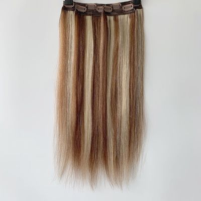 100g/PC 20 Zoll Höchste Grade 13A Doppelgezogener Clip in Haarverlängerung für weiße Frauen