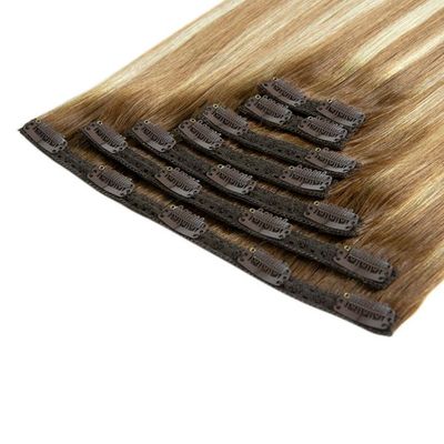 Vollkopf-Doppelgeflechtete Clip in Remy Human Hair Extension Package Bruttogewicht 0,300kg