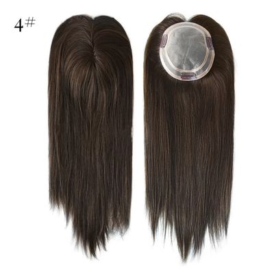5.5x6 Zoll Handgebundene Doppel Mono Top Remy Europäische menschliche Haare Toupee Topper PU Um MT-S1