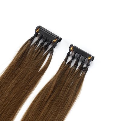 6D-Haarverlängerungen, vorgebunden, brasilianisch, doppelt gezogene Kutikel, ausgerichtet Remy-Haar