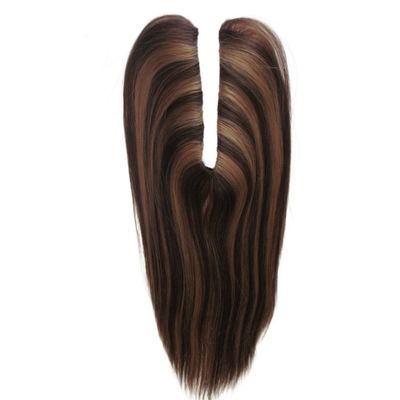 US Human Hair Topper Virgin Remy U Part Topper Gerade Textur