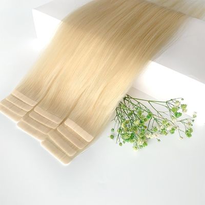 Menschliches Haar vorgebundener Stil Rohblonde Farbe 100% europäisches Band in Haarverlängerungen