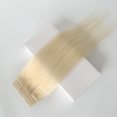 Menschliches Haar vorgebundener Stil Rohblonde Farbe 100% europäisches Band in Haarverlängerungen