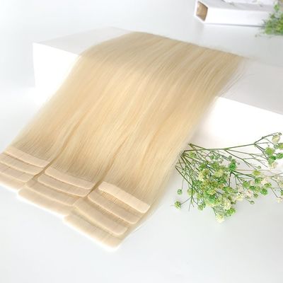 Menschliches Haar vorgebundener Stil Rohblonde Farbe 100% europäisches Band in Haarverlängerungen