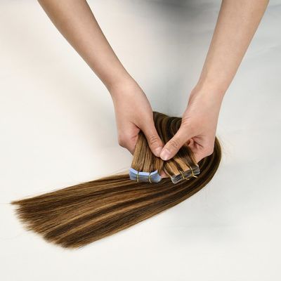 Keine Vergießung Europäisches menschliches Haarband in Haarverlängerungen Remy Band Hair 200 Packungen/Karton