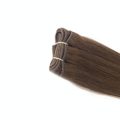 Färbungsfähige russische menschliche Haarmaschine Weft Extensions 100% Jungfräuliche Nagelhaut Ausgerichtetes Haar