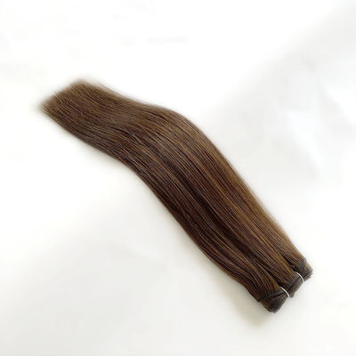Färbungsfähige russische menschliche Haarmaschine Weft Extensions 100% Jungfräuliche Nagelhaut Ausgerichtetes Haar