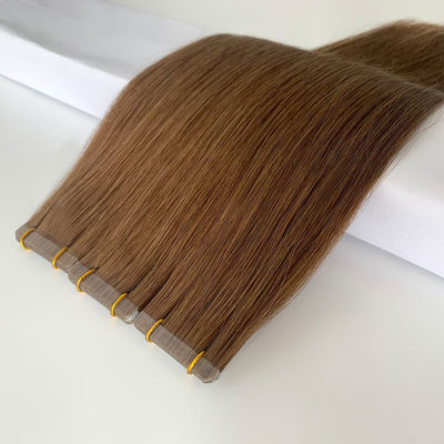 20 Zoll doppelt gezogene menschliche russische Haarverlängerungen Tape Haarverlängerungen Anpassung
