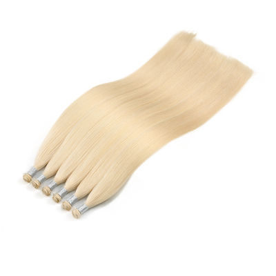 Muti-Color Genius Weft Human Hair Tangle Keine 100% russische Jungfrau Unverarbeitete Erweiterungen