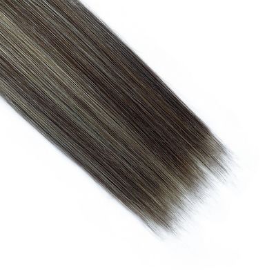 Gerade russische dünne unsichtbare Genie Gewebe Haarverlängerungen doppelt gezogenes menschliches Haar