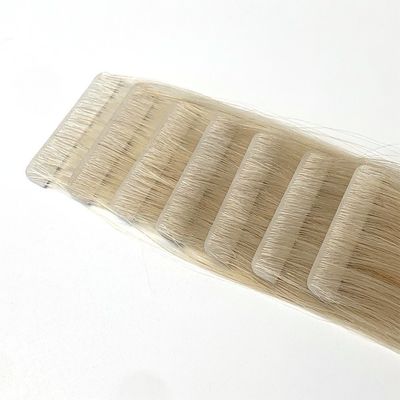 Vorgebundene menschliche Haarverlängerung mit Stick, unsichtbares, handgebundenes und nahtloses Eindruckband