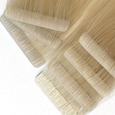 Vorgebundene menschliche Haarverlängerung mit Stick, unsichtbares, handgebundenes und nahtloses Eindruckband