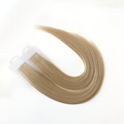 Vorgebundene menschliche Haarverlängerung mit Stick, unsichtbares, handgebundenes und nahtloses Eindruckband