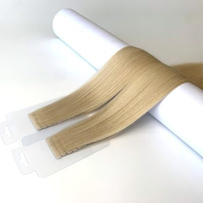 Vorgebundene menschliche Haarverlängerung mit Stick, unsichtbares, handgebundenes und nahtloses Eindruckband