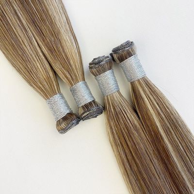 Haare Länge 24 Zoll 100% europäische menschliche Haare Unsichtbares Band in Haarverlängerungen Genius Weft Anpassung