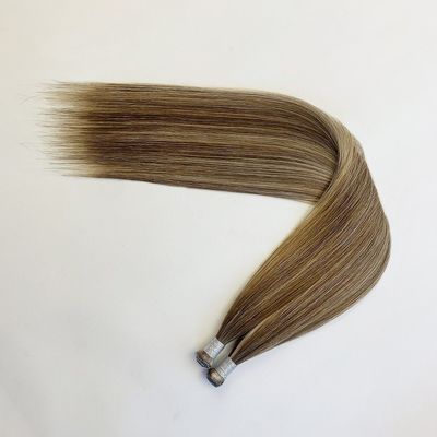 Haare Länge 24 Zoll 100% europäische menschliche Haare Unsichtbares Band in Haarverlängerungen Genius Weft Anpassung