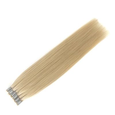 Straight Style Genius schneidet menschliche Haare Haut-Weft-Tape-Erweiterungen mit Klebstoff und Klebstoff