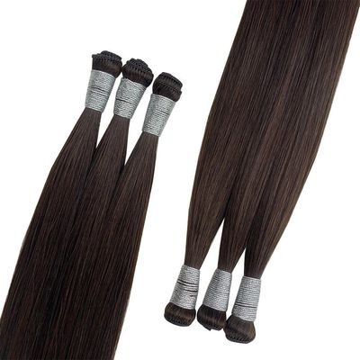 100% russische menschliche Jungfrau Remy Haarverlängerungen dickes Ende Hand gebunden Gewebe keine Vergießung