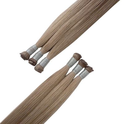 24 Zoll brasilianische Remy Kutikel ausgerichtet gerade Haare Handgebunden Weft Extensions Dünn weich