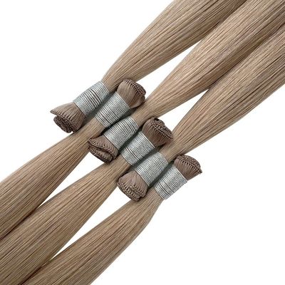 24 Zoll brasilianische Remy Kutikel ausgerichtet gerade Haare Handgebunden Weft Extensions Dünn weich