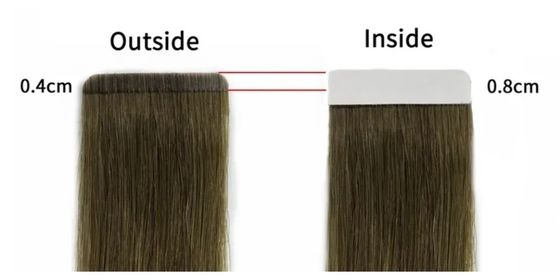 Stick-Vorbunden-Band-Haarverlängerungen aus russischem Nagelhaar und Slim Tape
