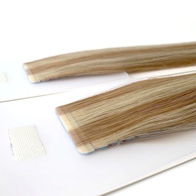 20-Zoll-Russische Remy-Slim-Tape-Ins-Doppelgezogene Haarverlängerungen auf Anfrage