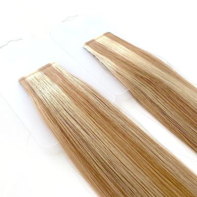 20-Zoll-Russische Remy-Slim-Tape-Ins-Doppelgezogene Haarverlängerungen auf Anfrage
