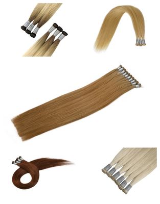 100 g/Packung Braziler Haare Flachwebe doppelt gezogene Kutikula intakte menschliche Haarverlängerungen