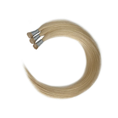 Handgebundenes Geflecht 12A Doppelt gezogenes menschliches Haar Handgebundenes Geflecht Verlängerung Dicke End Russisch