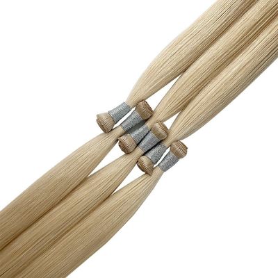 Genius Weft Upgrade Handgebundene Weft Weft Weich und dünn Dunkelfarbe Haarverlängerung Keine Vergießung