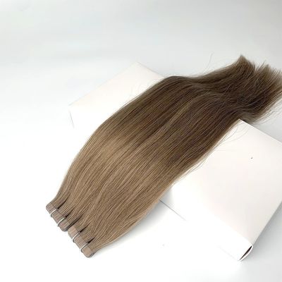Remy-Haar Blond Schwarz Grau Farbe Kutikel Ausgerichtetes brasilianisches Band in menschlichen Haarverlängerungen