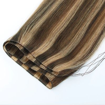 0.300kg Paketgewicht Handgebunden Russische Jungfrau Remy Haarwebe Erweiterungen Verwicklungsfrei