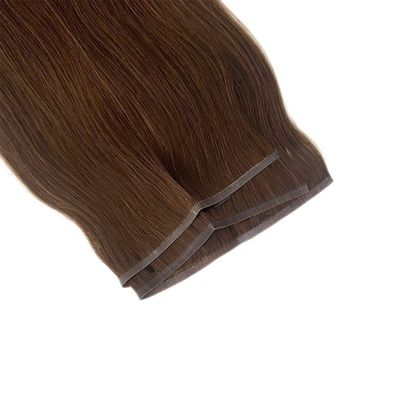 Muti-Farbe Doppelt gezogene indische Remy-Haarverlängerung mit nahtlosem handgebundenen Haut-PU-Weft