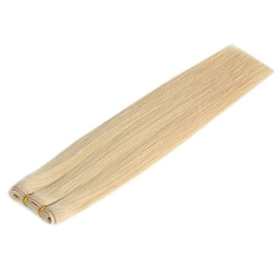 WEFT-231008 Blonde Farbe Haarweft-Erweiterungen Gerade Blonde Remi Doppelweft-Maschine