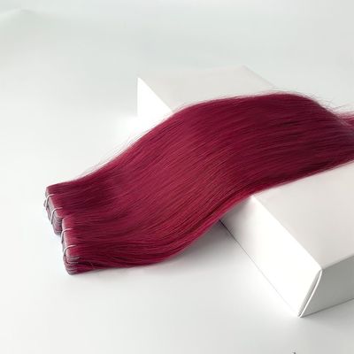 Europäisches doppelt gezogenes russisches menschliches Haar Band Haarverlängerung Dicke End unsichtbar 7,5 * 70 cm