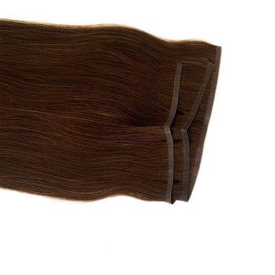 Muti Farbe Remy Haarverlängerungen 100% peruanische Flachwebe menschliches Haar mit Haut PU Webe