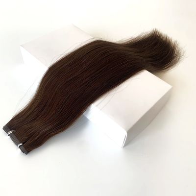 Muti Farbe Remy Haarverlängerungen 100% peruanische Flachwebe menschliches Haar mit Haut PU Webe
