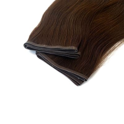 Muti Farbe Remy Haarverlängerungen 100% peruanische Flachwebe menschliches Haar mit Haut PU Webe