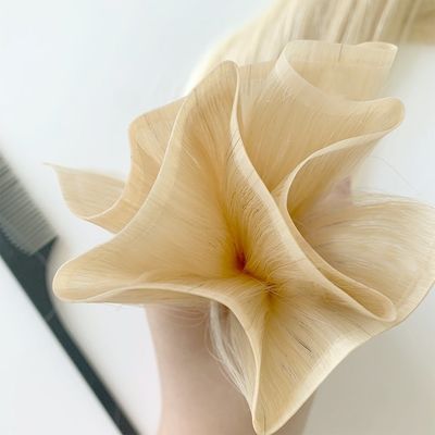 Design angepasst PU Haut Haar Geflecht Handgebunden Mini Flat Geflecht für Salon Anpassung