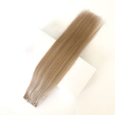 12A Gerade Flachwebe Remy Haarverlängerungen nahtlose Nagelhaut ausgerichtet PU Hautwebe Ideal