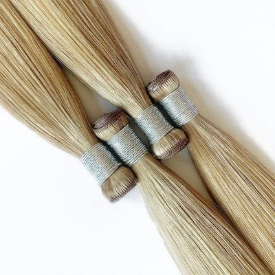Doppel gezeichnet Blondine Genius Weft menschliche Haarverlängerungen Keine Verwirrung 30-Tage Rückerstattung