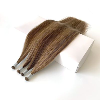 100% jungfräuliches menschliches Haar Gewebe gerade geschnitten ausgerichtet peruanisches Haar Genius Gewebe