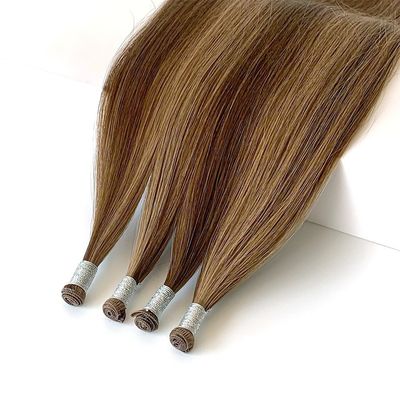 100% jungfräuliches menschliches Haar Gewebe gerade geschnitten ausgerichtet peruanisches Haar Genius Gewebe