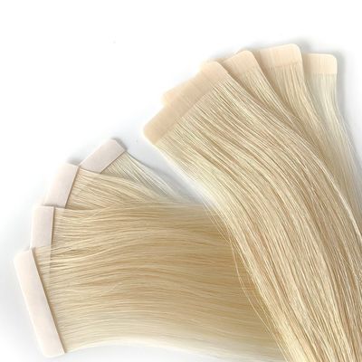 Doppel gezeichnet Blondine Human Tape Haarverlängerungen Haare Verkäufer mit geschätzten Lieferzeit