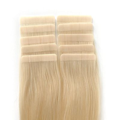 Doppel gezeichnet Blondine Human Tape Haarverlängerungen Haare Verkäufer mit geschätzten Lieferzeit