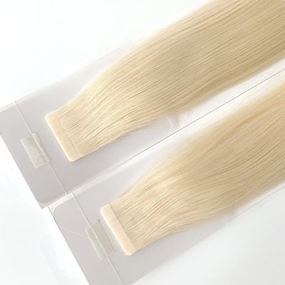 Doppel gezeichnet Blondine Human Tape Haarverlängerungen Haare Verkäufer mit geschätzten Lieferzeit