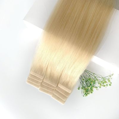 Doppel gezeichnet Blondine Human Tape Haarverlängerungen Haare Verkäufer mit geschätzten Lieferzeit
