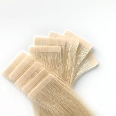 Doppel gezeichnet Blondine Human Tape Haarverlängerungen Haare Verkäufer mit geschätzten Lieferzeit