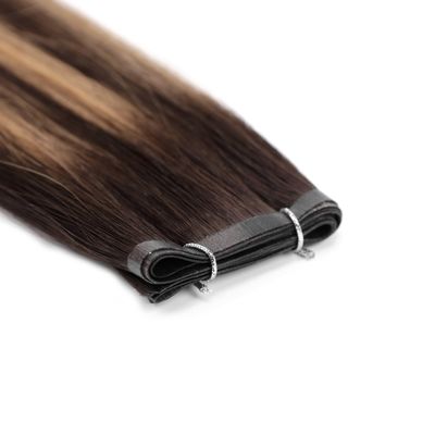 Natürliche und streichbare Muti-Farbe Doppelseitige Hautweben menschliches Haar PU Haarverlängerungen