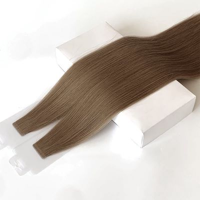 Brasilianische Remy Kutikel ausgerichtetes Haarband in Schattenfarbe Hautwebe Schlankes Band Haarverlängerung
